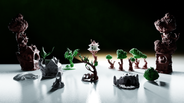Forest landscape set - 3d printed